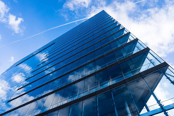 istock blue glass wall of skyscraper.  Buildings abstract 534225531