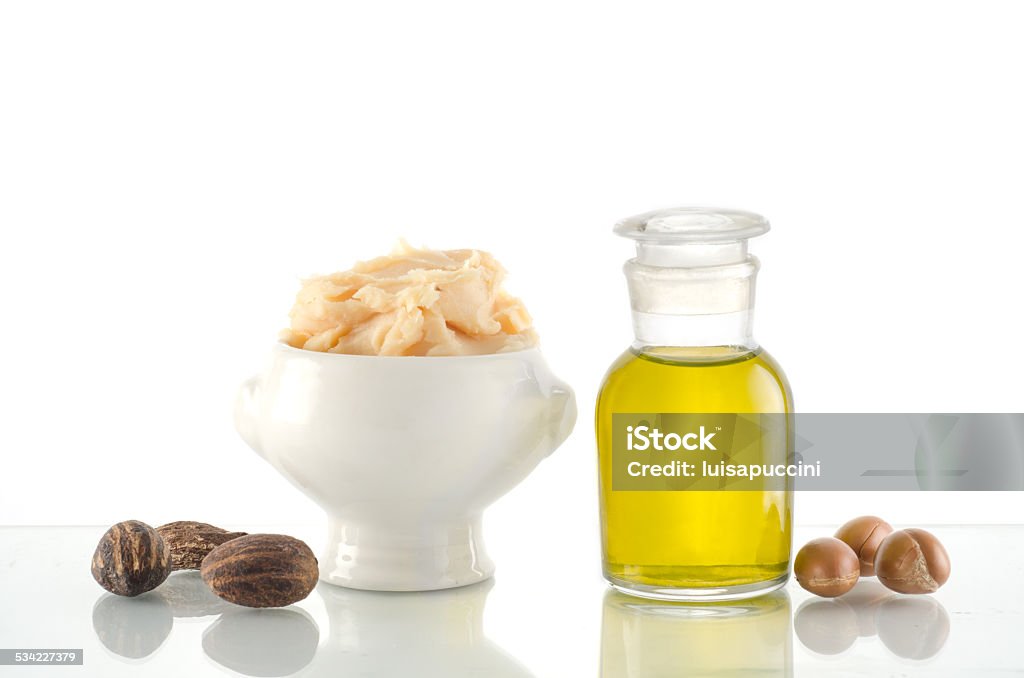 Olio di Argan e frutta con burro di karitè e noci - Foto stock royalty-free di Shea Stadium