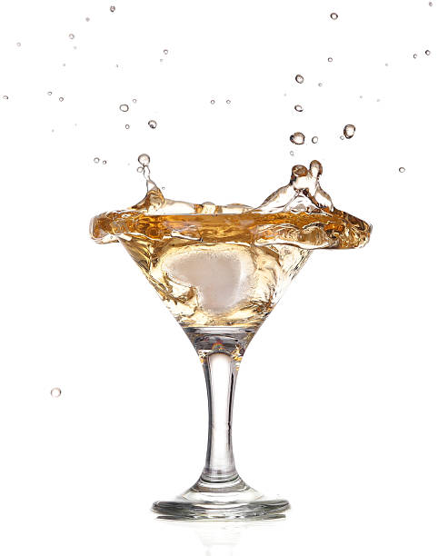 istock alcohol cocktail with splash of ice isolated on white 534264425