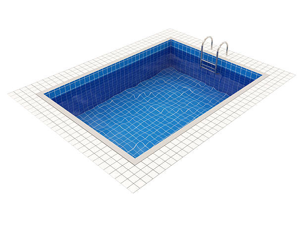 Swimming Pool isolated on white background stock photo