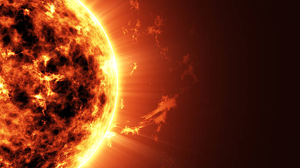 Big Sun Star in Space stock photo