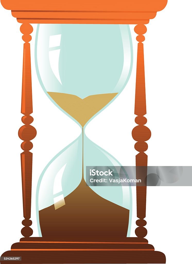 Reloj de arena aislado - arte vectorial de 2015 libre de derechos