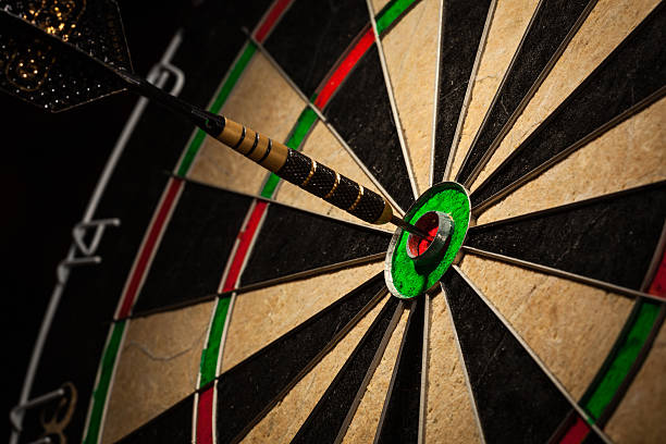 istock Dart in bull's eye close up 534266375