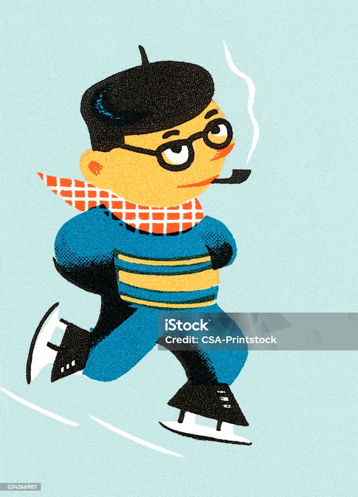 Beatnik-Skifahren - Lizenzfrei 2015 Stock-Illustration