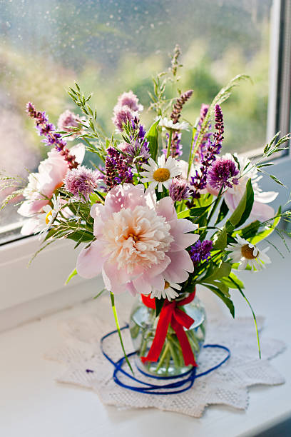 istock Vase with colorful flowers 534267247