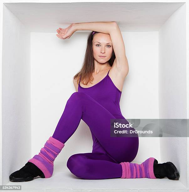 Pretty Young Woman In Sport Clothing Inside A Box Stock Photo - Download  Image Now - 20-29 Years, 2015, Adult - iStock