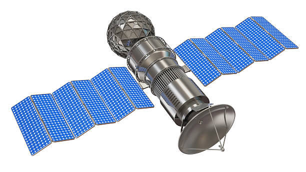 istock Satellite with Dish Antenna isolated on white background 534269757