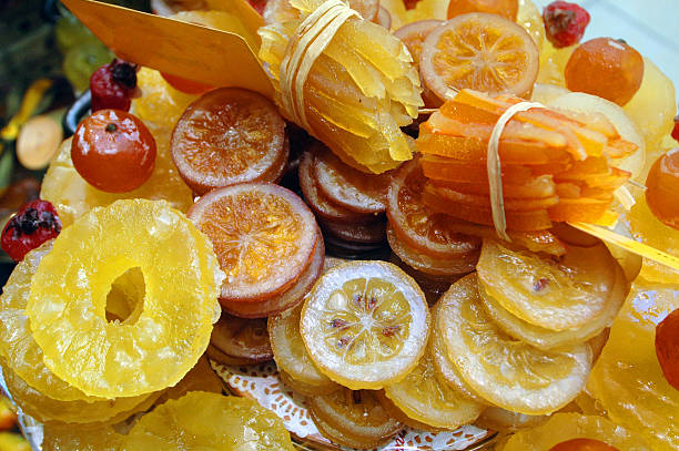 Candied fruits Candied fruits are typical for Avignon, a city in the Provence region in France. candied fruit stock pictures, royalty-free photos & images