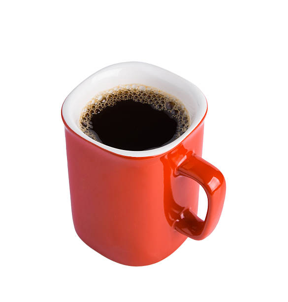 istock Red cup of coffee isolated on white background 534270321