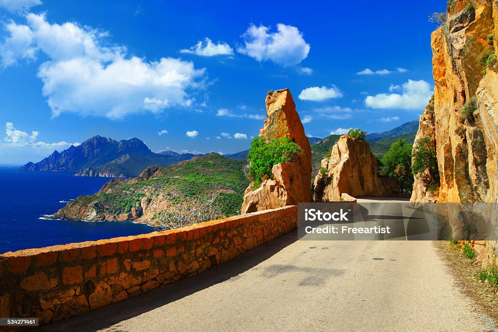 Corsica,France. Scenic road of Corsica Corsica Stock Photo