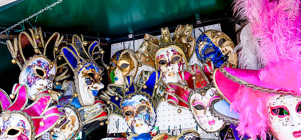istock Various venetian masks on sale . 534273039