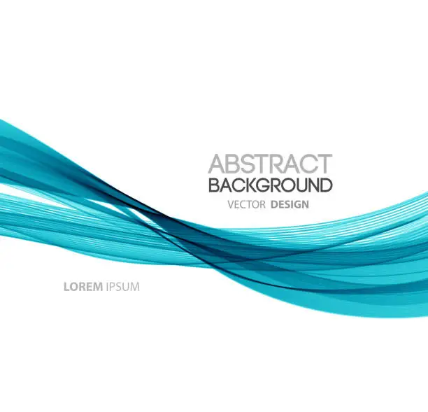 Vector illustration of Abstract curved lines background. Template brochure design