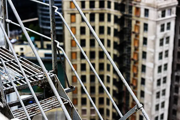 Photo of Fire escape high up in Chicago