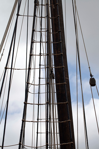 Mast details in a Ancient Galleon