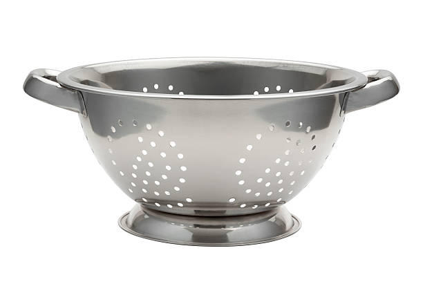 acier inoxydable colander - colander photos et images de collection