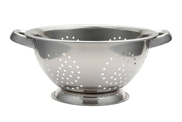 Stainless Steel Colander stock photo