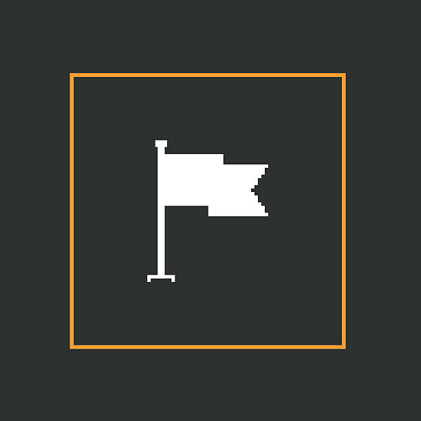Simple Stylish Pixel Icon Flag Vector Design Stock Illustration - Download  Image Now - Base Camp, 2015, Direction - iStock