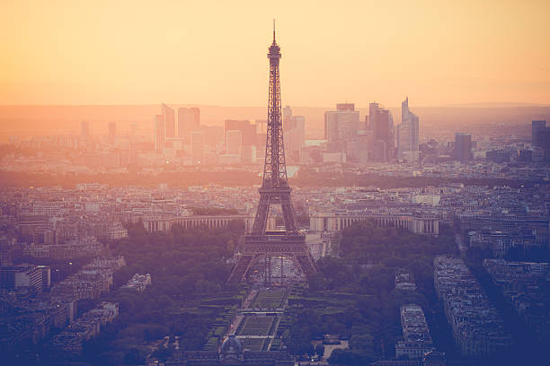 istock Sunset at Eiffel Tower in Paris with vintage filter 534275839