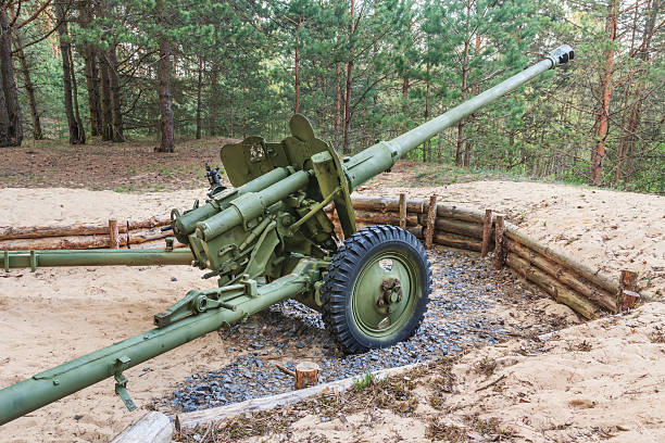 istock Artillery gun from World War II in Belarus 534303059