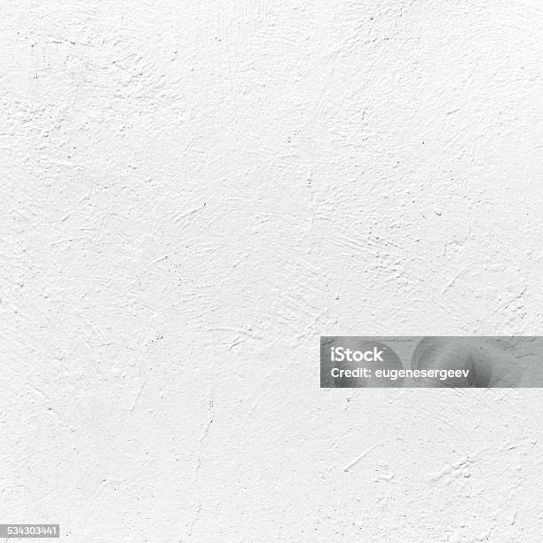 White Concrete Wall With Plaster Background Texture Stock Photo - Download Image Now