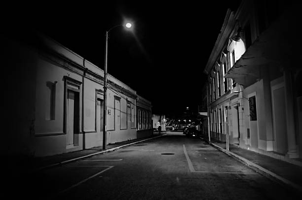 Night time in Old Arecibo, Puerto Rico