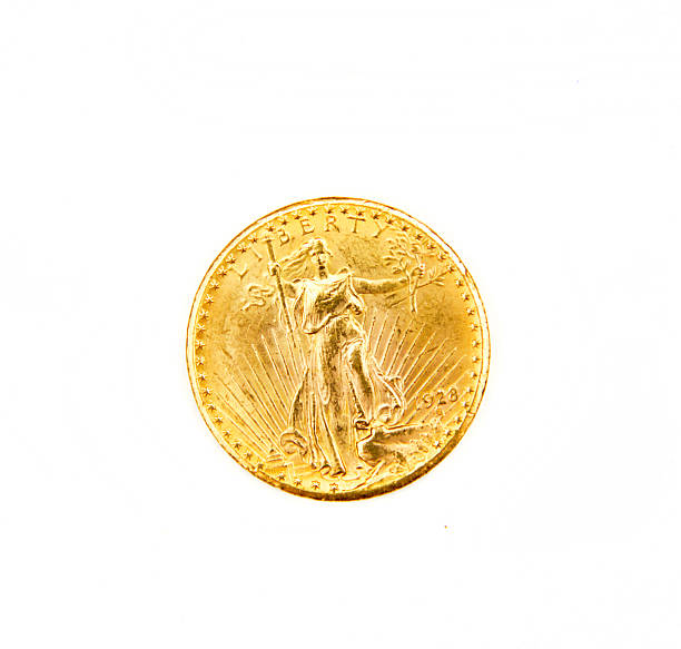 istock American 20 dollars gold eagle coins. 534305791