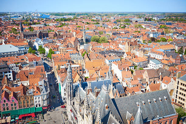 istock View over cityscape of Bruges 534305908