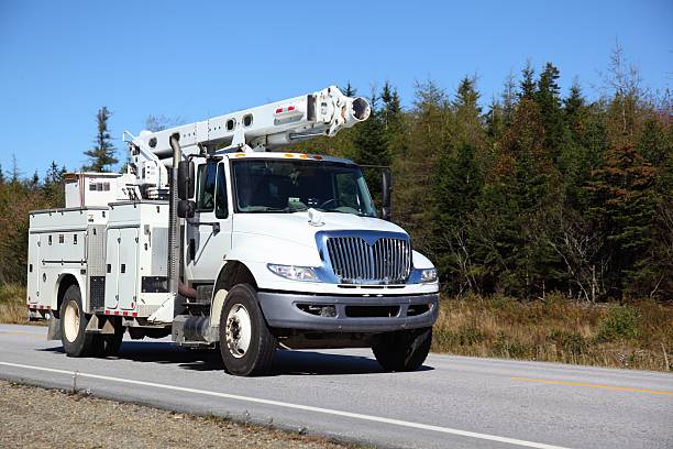 istock Bucket Truck going to a job site 534306309