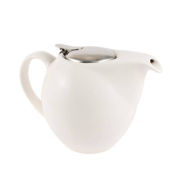 istock Ceramic teapot with a metallic cover lid 534306814