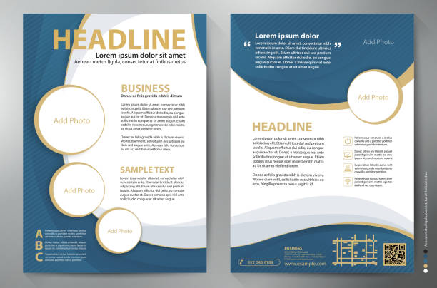 Brochure design a4 vector template. Brochure design a4 template. Vector illustration flyer leaflet stock illustrations