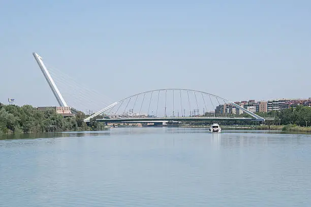 Alamillo bridge. Calatrava bridge. Seville (Spain - Europe)