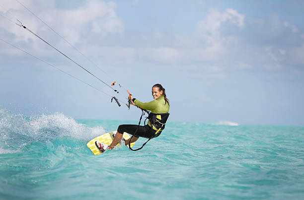 istock Kite Boarding Woman in the Caribbean. 534308486