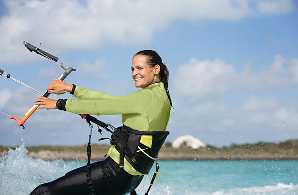 istock Kite Boarding Woman in the Caribbean. 534308994
