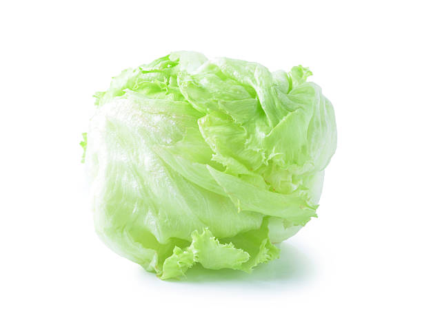 istock Green Iceberg lettuce on White Background 534309217