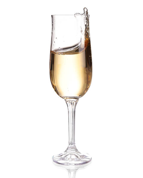 istock Champagne in a glass. Isolated on white background 534309647