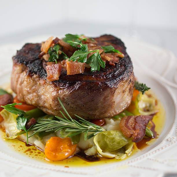 Pork Chops with garlic mashed potatoes