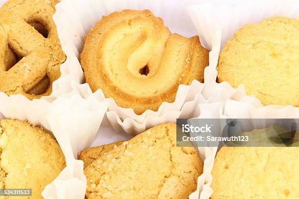 Butter Cookies Stock Photo - Download Image Now - 2015, Baked, Baked Pastry Item