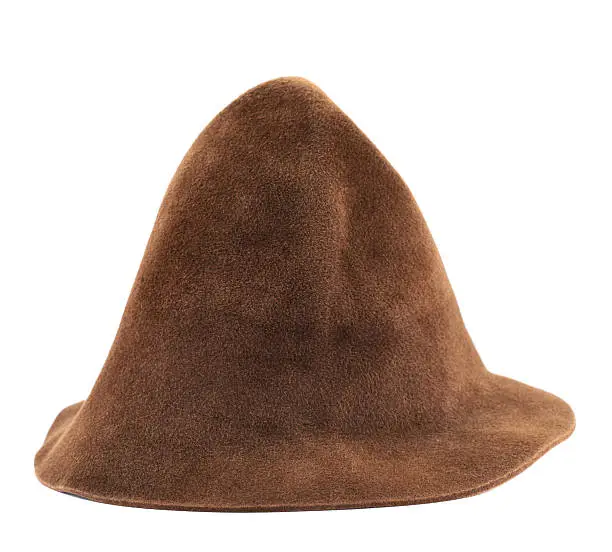 Brown hat isolated over white background