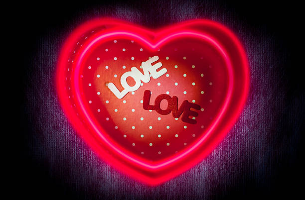 istock Heart-shaped gift box and text 