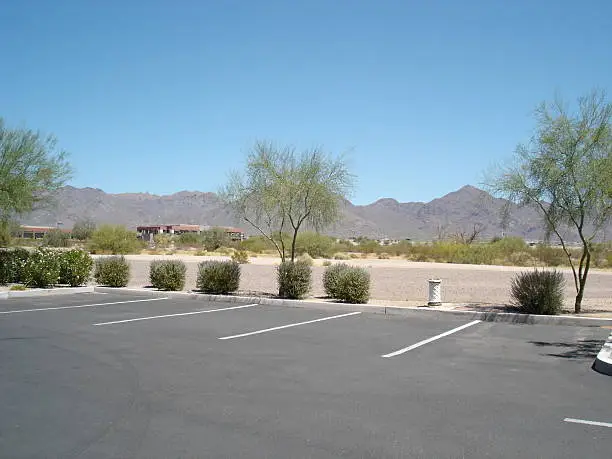 Desert Parking Lot in Scottsdale, Arizona
