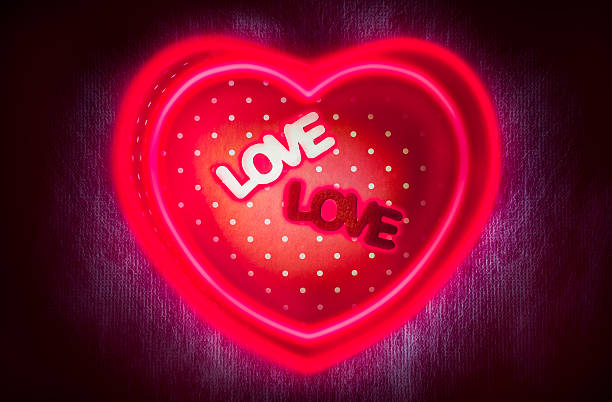 istock Heart-shaped gift box and text 