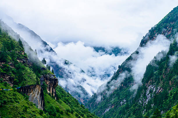 skyline and mountain in tibet plateau