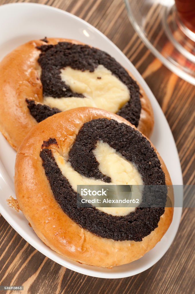 Curd tarts with poppy seeds Curd tarts with poppy seeds, closeup shot 2015 Stock Photo