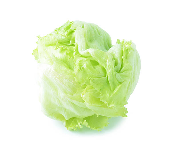 istock Green Iceberg lettuce on White Background 534314427