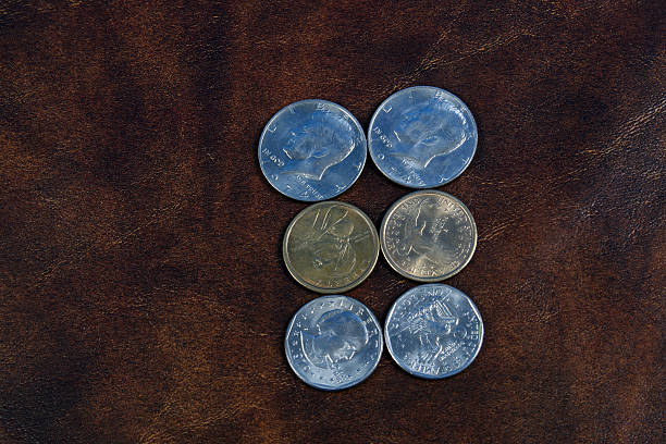 us coins and currency - comerce imagens e fotografias de stock