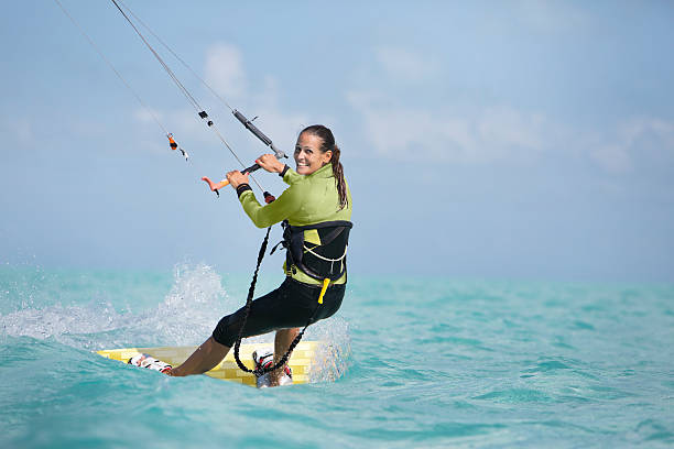 istock Kite Boarding Woman in the Caribbean. 534318082