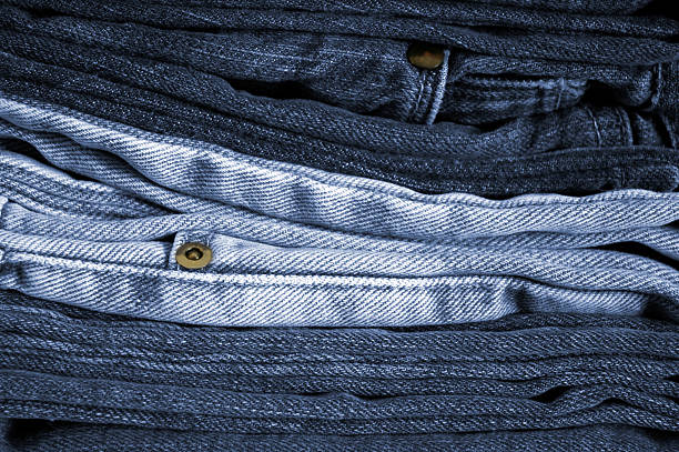 Folded Blue Jeans stock photo