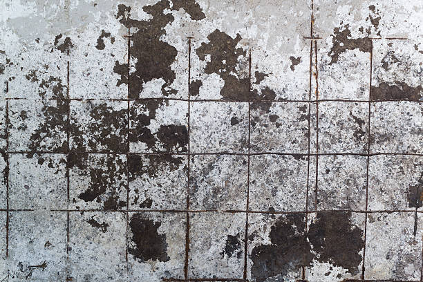 istock Texture of the old peeling walls with squares 534319080