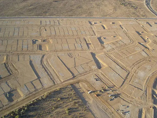 Aerial view of Scottsdale Arizona Development Site from Hot Air Balloon