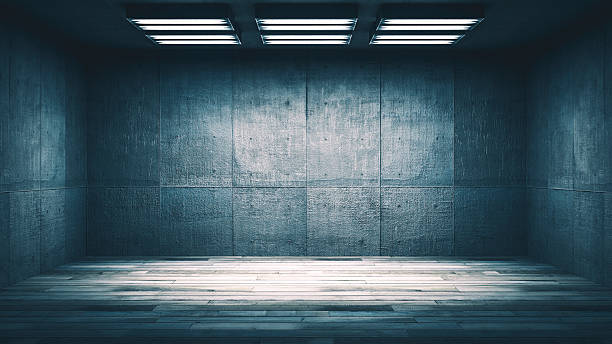Dark, spooky, empty office or basement room Dark, spooky, empty office or basement room. prison photos stock pictures, royalty-free photos & images
